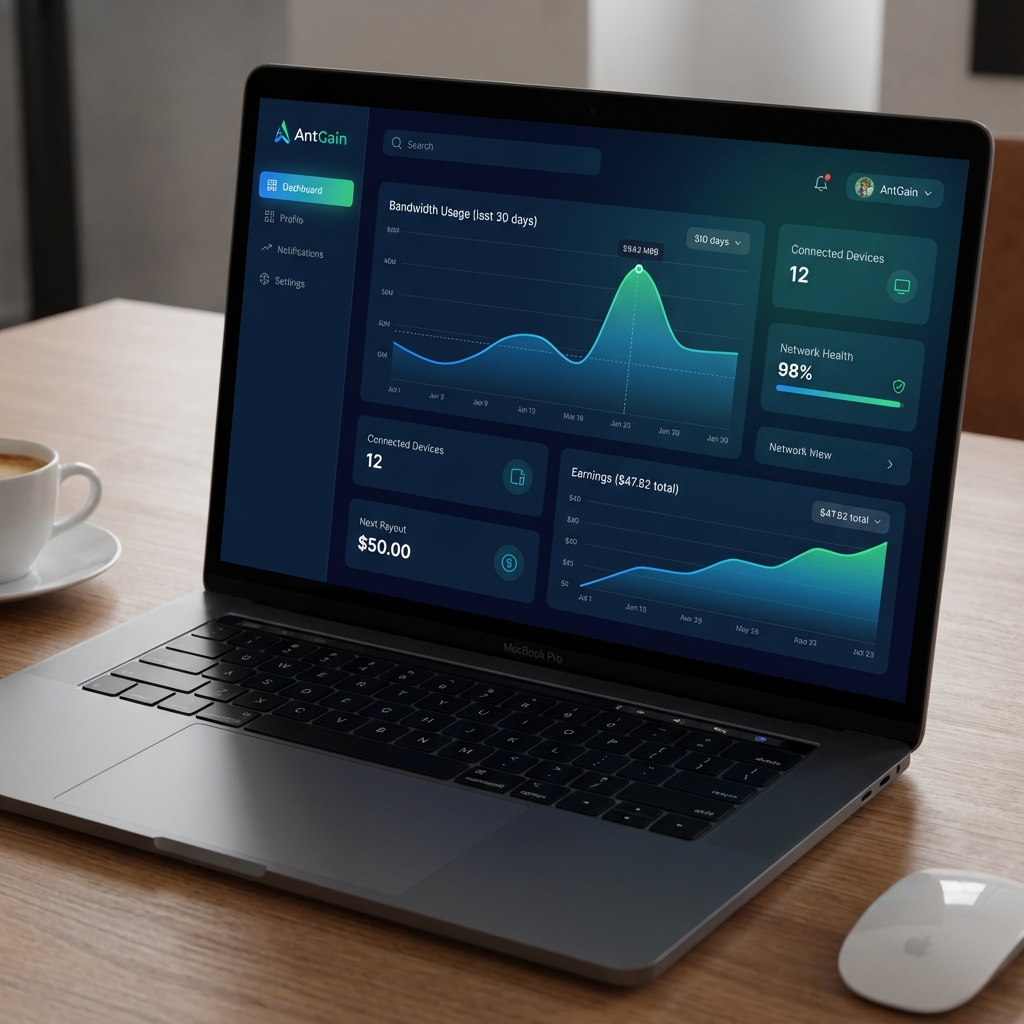 AntGain app interface